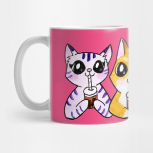 Animal Friends Drinking Boba Mug